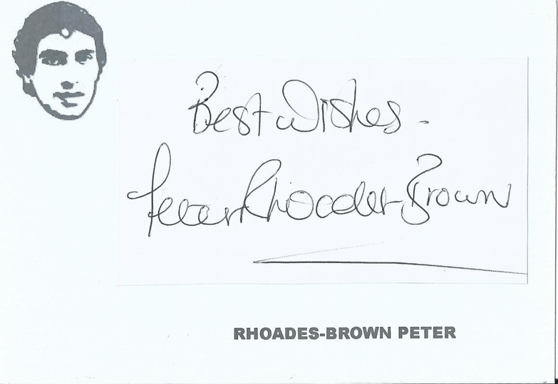 RHOADES-BROWN PETER